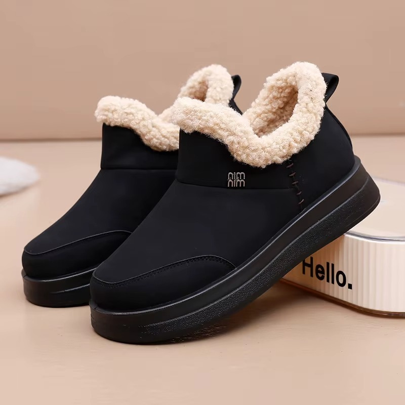Violet - Round Toe Boots with Slip-On Design