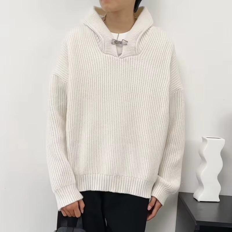 Jacob – Maglione con cappuccio a taglio ampio e manica lunga