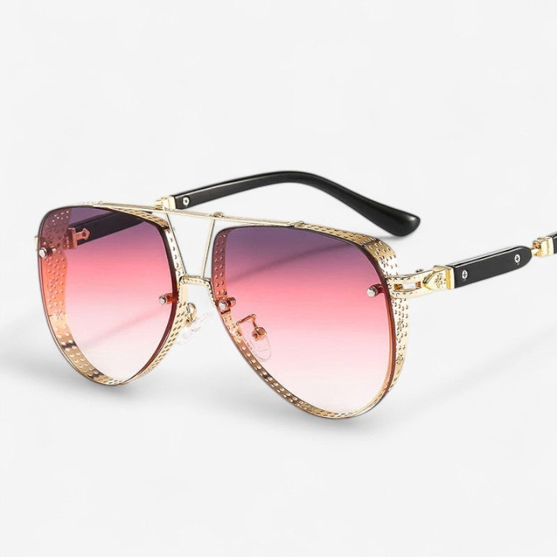 SunGleam – Ochelari de soare ovali cu ramă și lentile degrade