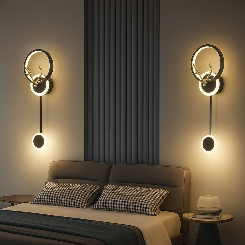 LumiNest – Moderní dvojitá nástěnná lampa s čistým designem a jemným atmosférickým světlem