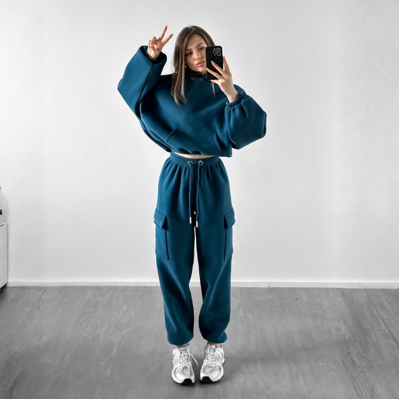 Hoodie and Pants Tracksuit Set