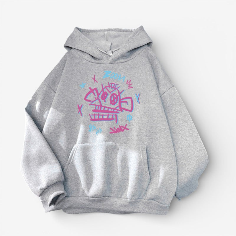 UrbanCore - Sweat à capuche à manches longues avec motif imprimé