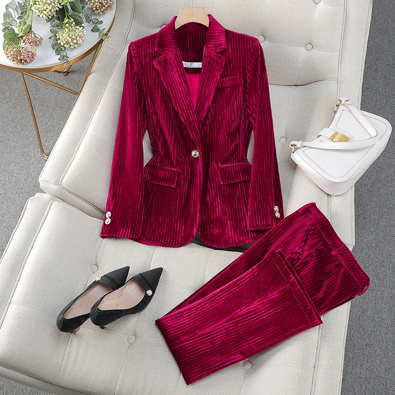Ensemble blazer et pantalon femme