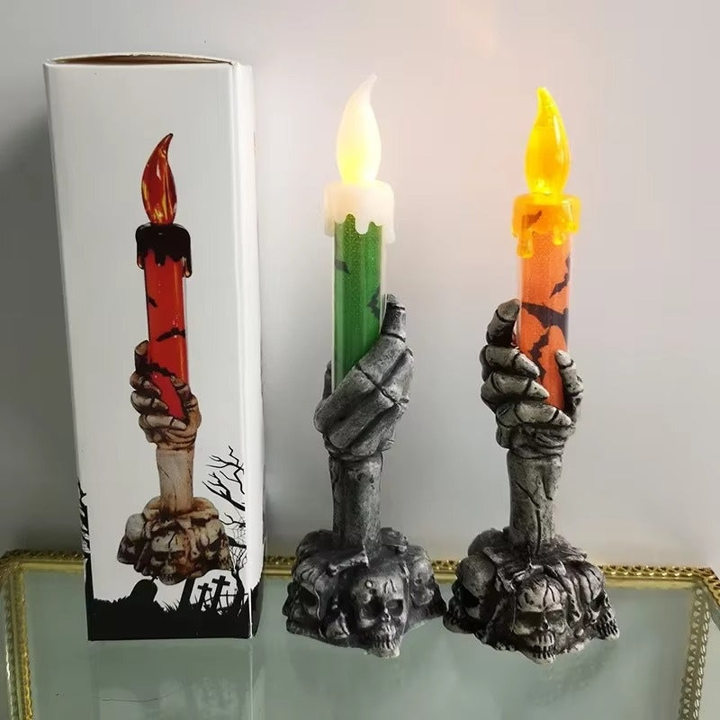 SpookHand – LED świeca szkieletowa w kształcie ducha na dekorację Halloween