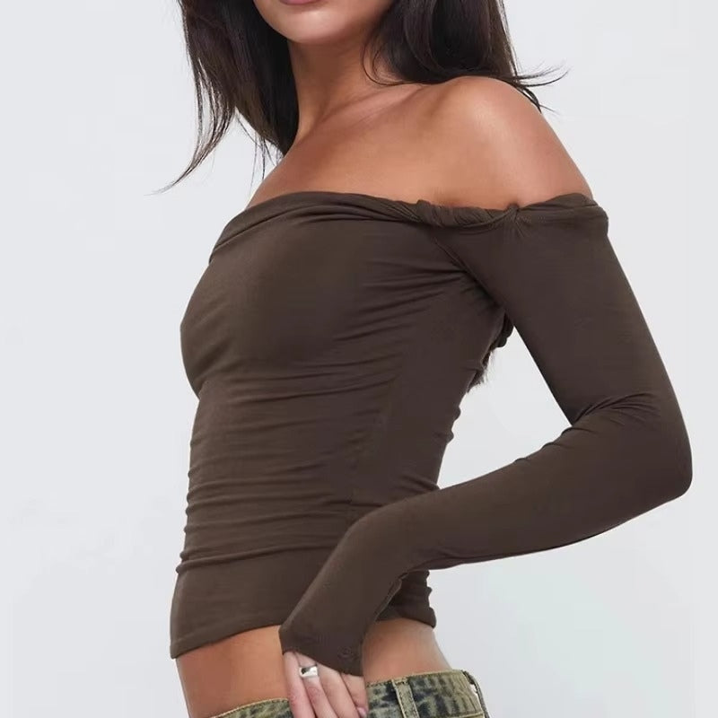 Natalia - Top épaules dénudées à manches longues