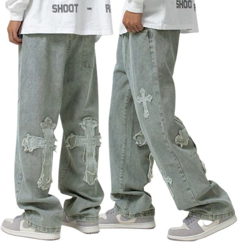 Noa - Kalhoty s širokými nohavicemi, kapsami a volným střihem