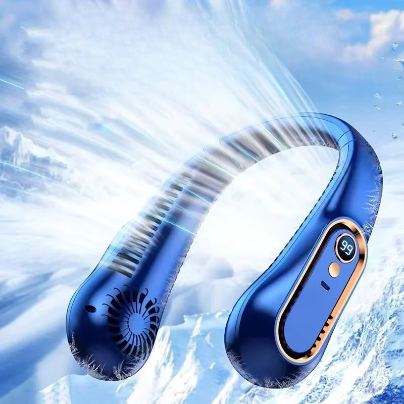 Ventilatore da collo indossabile con display digitale