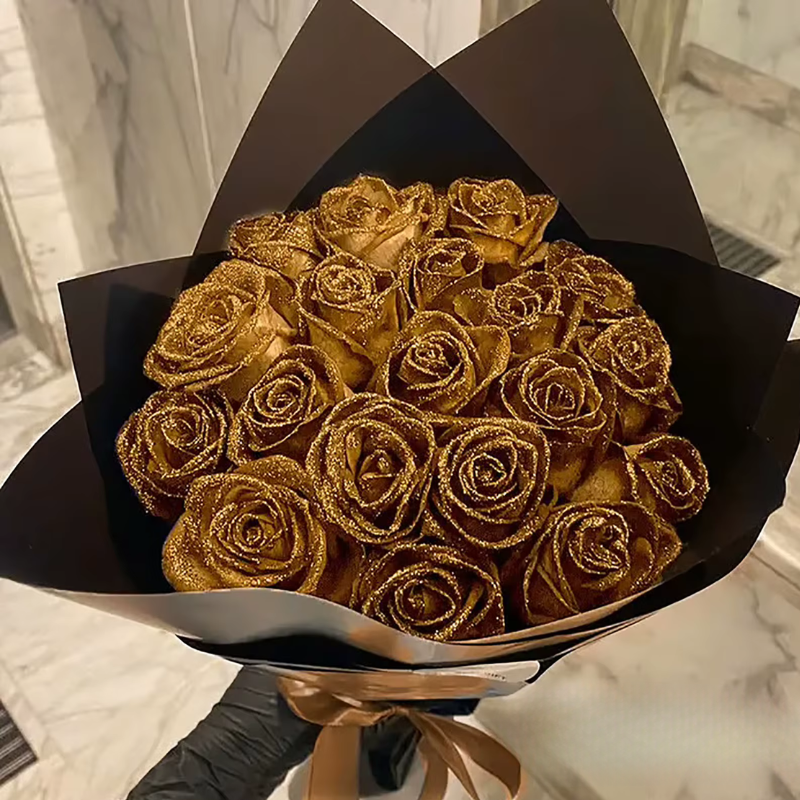 Petalia - Rose decorative glitterate con petali