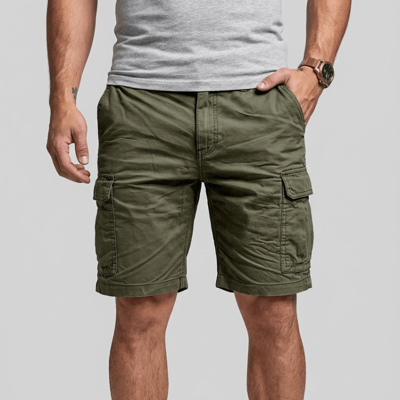 Pantaloncini casual da uomo con passanti per cintura