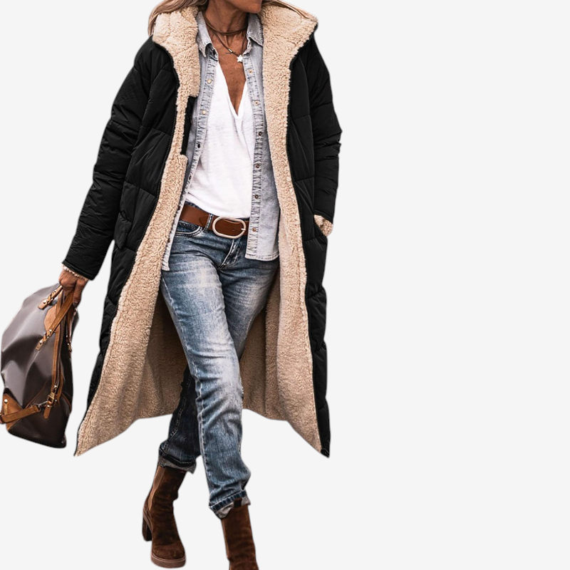 Women’s Hooded Long Sleeve Parka Coat