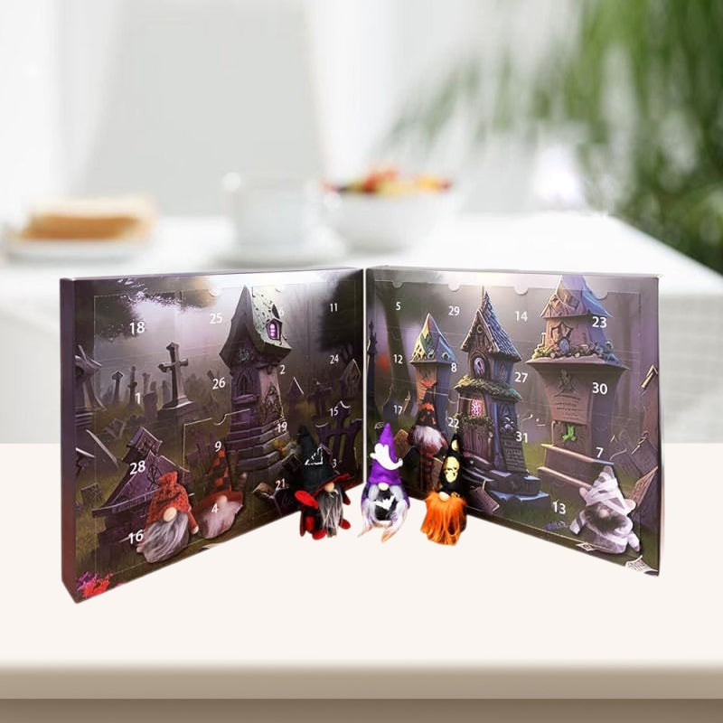 SpookyGnome – Calendar de Advent de Halloween cu surprize de pitici plușate