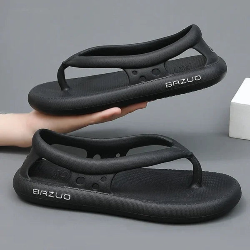 Nico – Casual Slip-On Sandals with Cut-Out Sides and Flat Sole