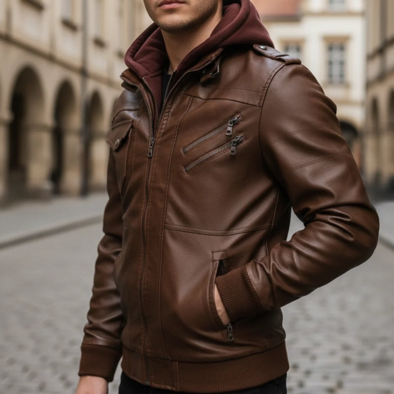 Alden - Veste zippée à manches longues avec capuche