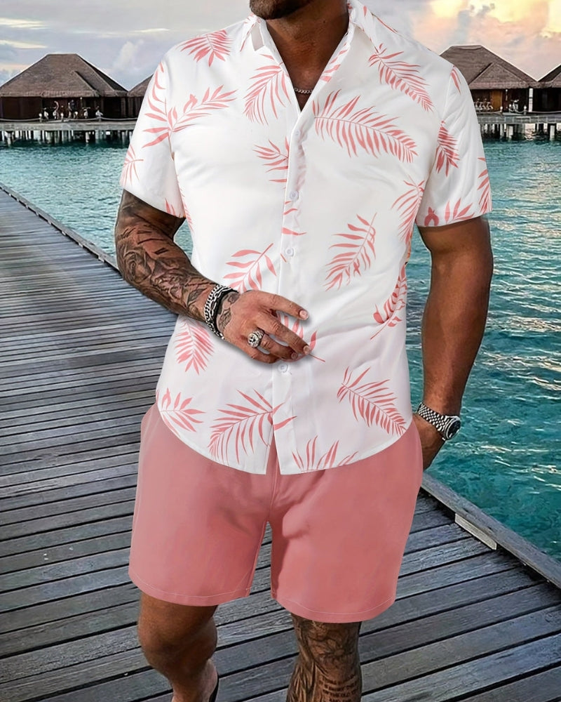 Logan – Stylish two-piece set with floral shirt and comfortable shorts