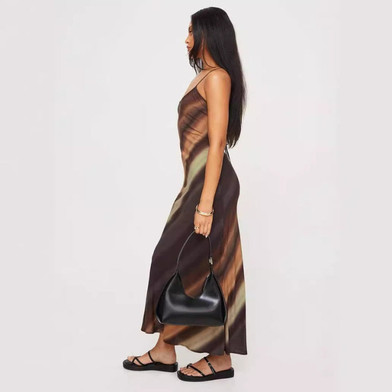 Clara - Maxi robe à dégradé avec bretelles spaghetti