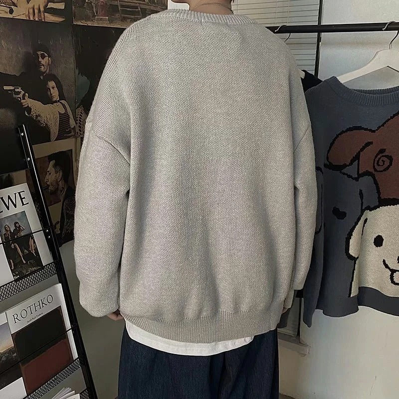 Willem - Long sleeve oversized sweater with crew neck