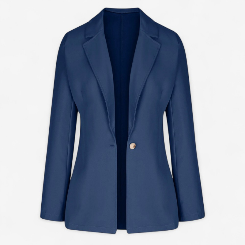 Anna – Blazer longueur cheville avec col à revers et fermeture à boutons