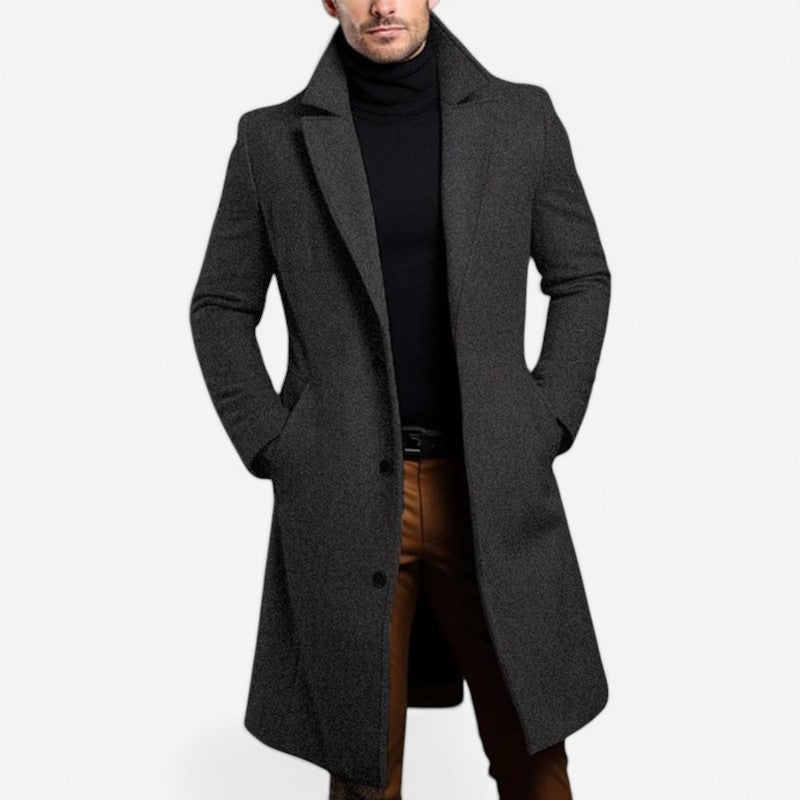 Men’s Notched-Collar Trench Coat
