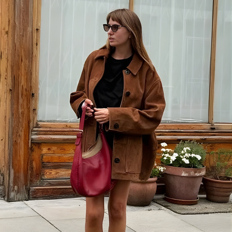 Skyla - Cappotto a maniche lunghe con chiusura a bottoni