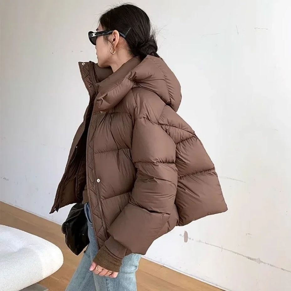 Leonora – Veste matelassée à capuche et manches longues avec fermeture éclair