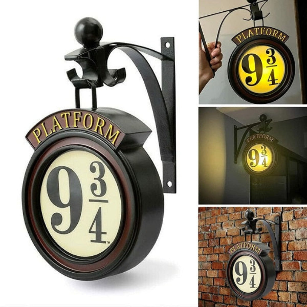 GlowSign – Illuminated platform lamp with iconic number display and magical wall accent