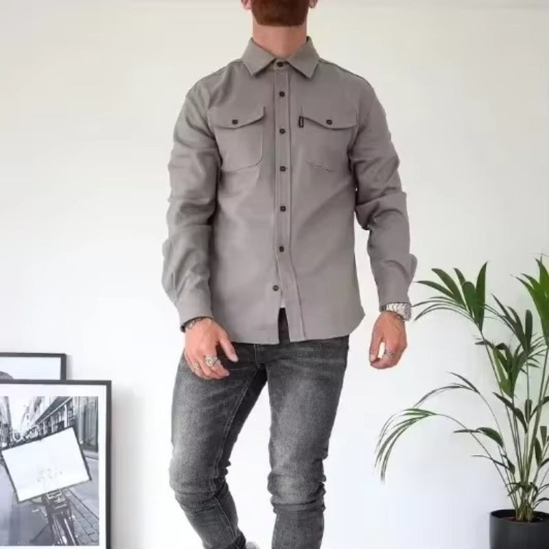 Mark – Cămașă cu mâneci lungi, guler căzut și nasturi