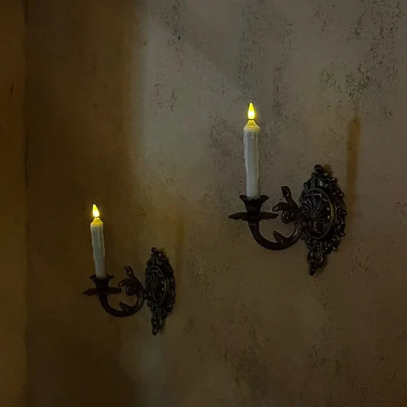 OrnateFlame - Wall Sconce With Forged Iron Design For Taper Candle
