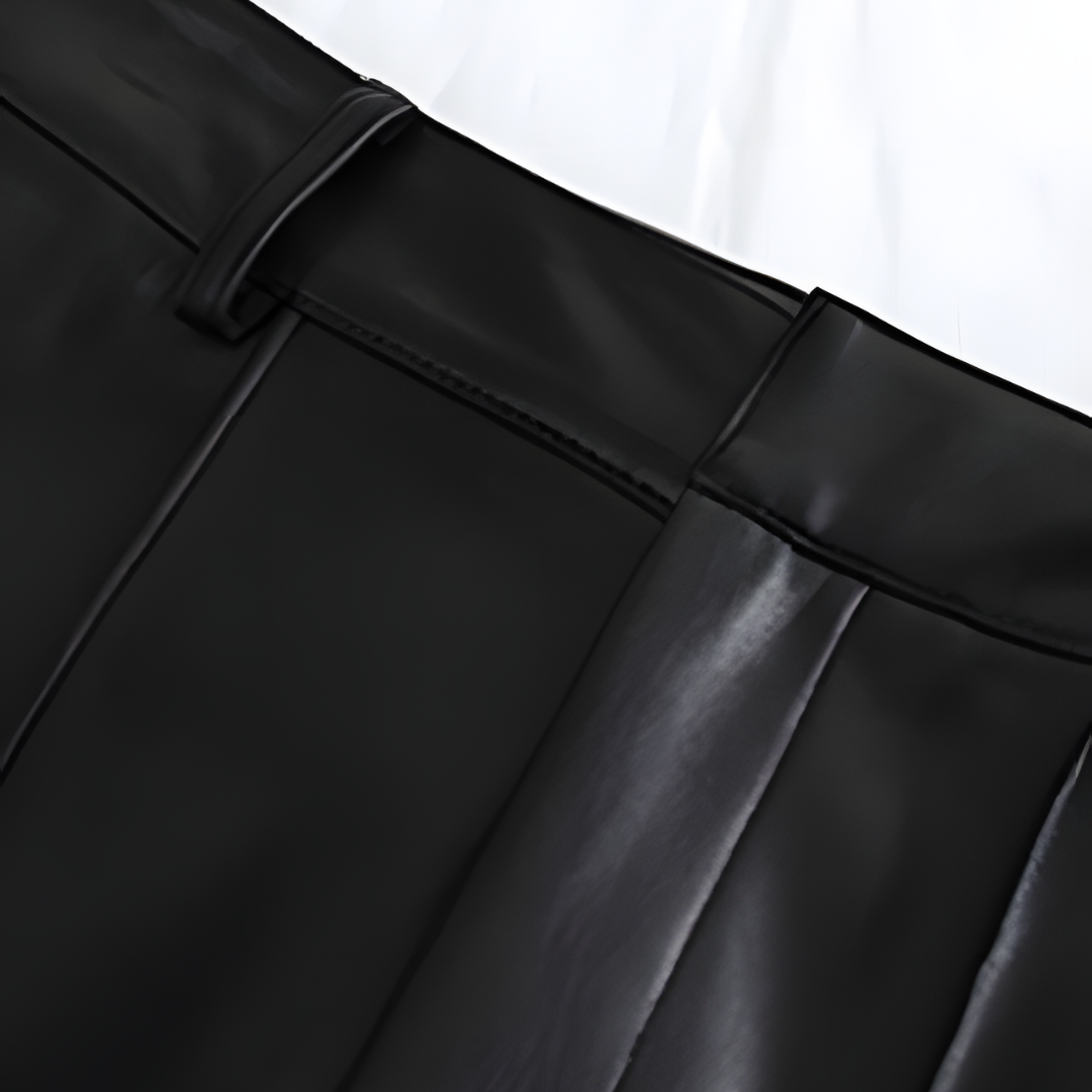 Nova - High-waisted pants with hidden zipper