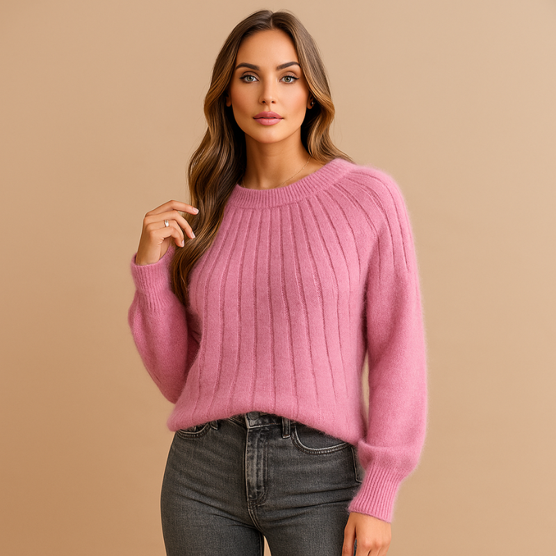 Liora - Long Sleeve Sweater with Crew Neck