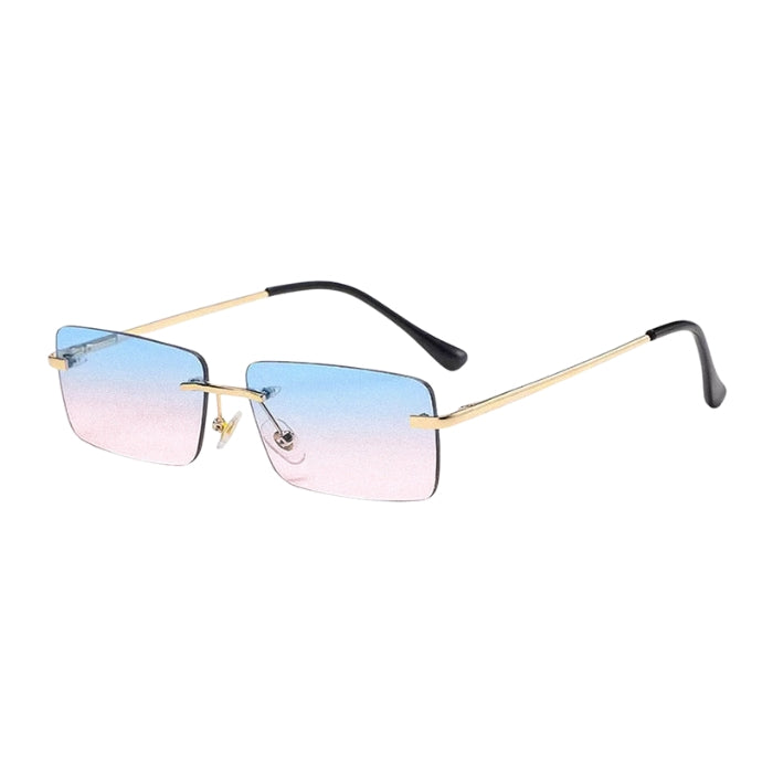 SkyMuse - Lunettes de Soleil Rectangulaires Modernes Sans Monture avec Design Léger