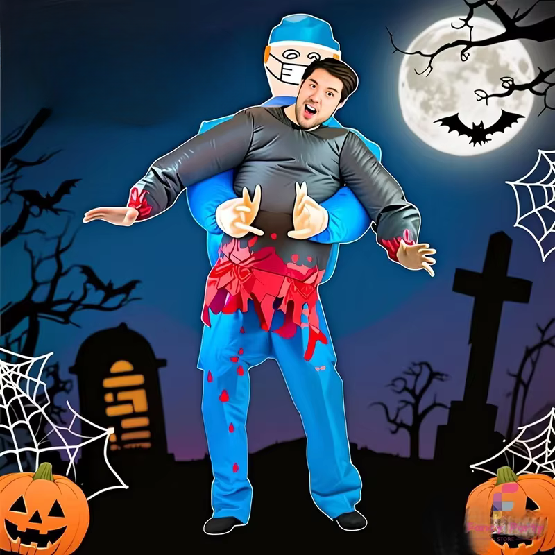 Dmuchany kostium chirurga na Halloween z duchem