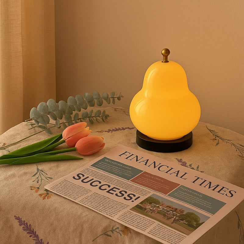 BrightPear – Lampe en forme de poire avec variateur tactile et fonction de recharge