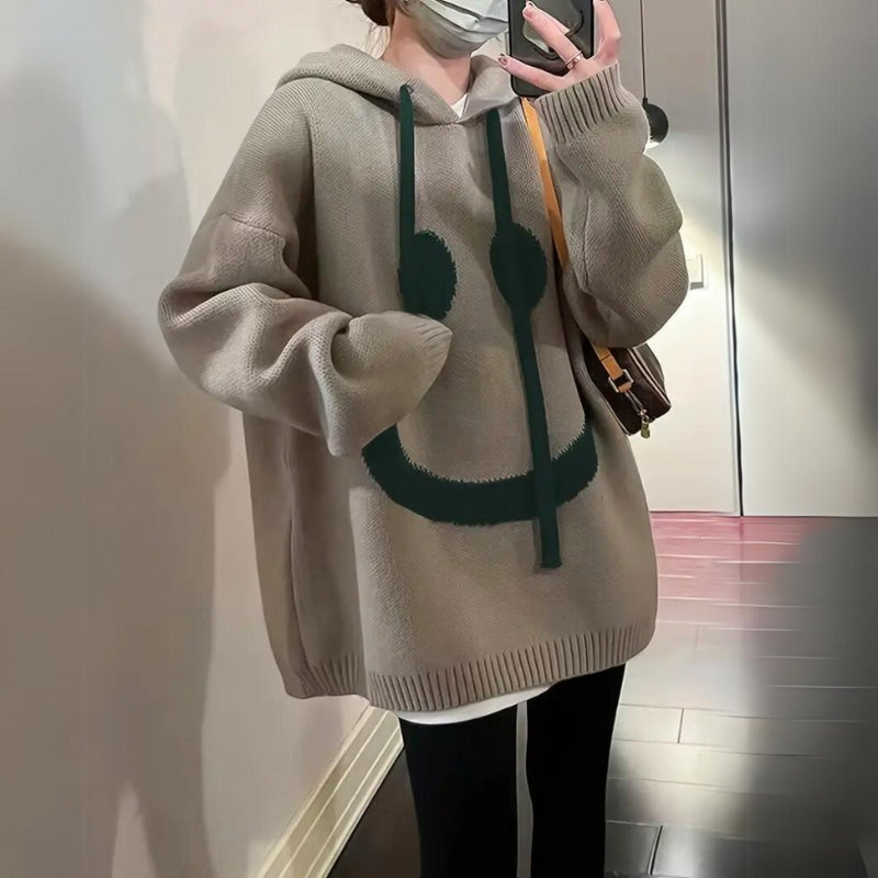 Hannah - Felpa oversize a manica lunga con cappuccio regolabile