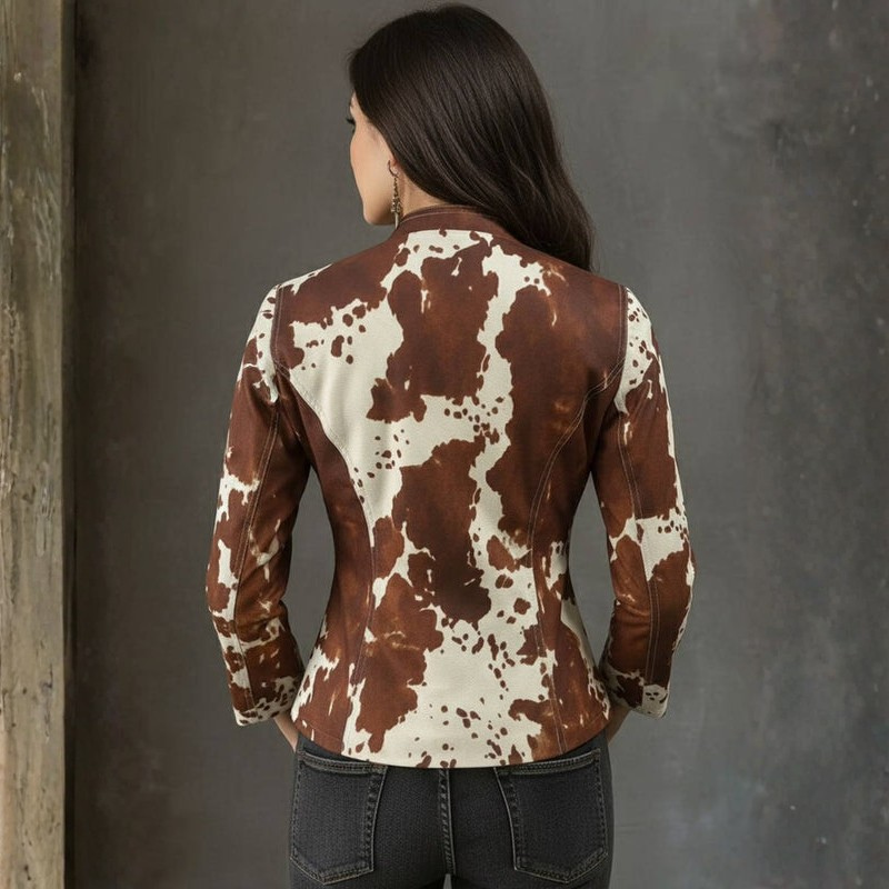 Lana - Blazer a maniche lunghe con collo alla coreana