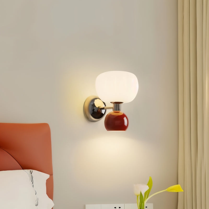 LumeDome - Applique murale LED au design compact avec éclairage d'ambiance