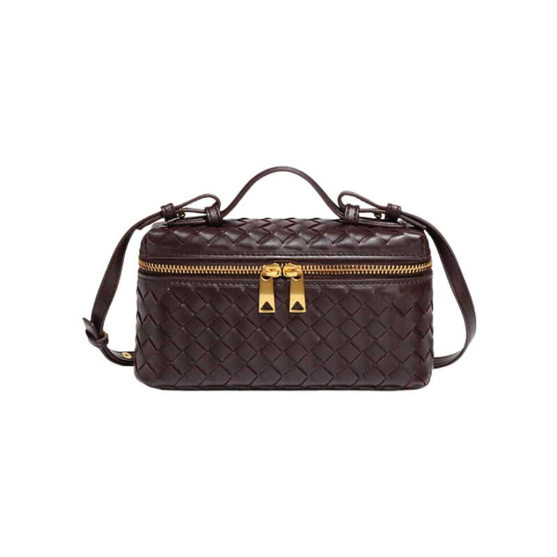 Clara – Prošívaná kožená crossbody kabelka s nastavitelným popruhem