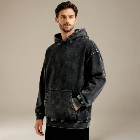 Jasper – Long Sleeve Hoodie With Ribbed Cuff And Pockets