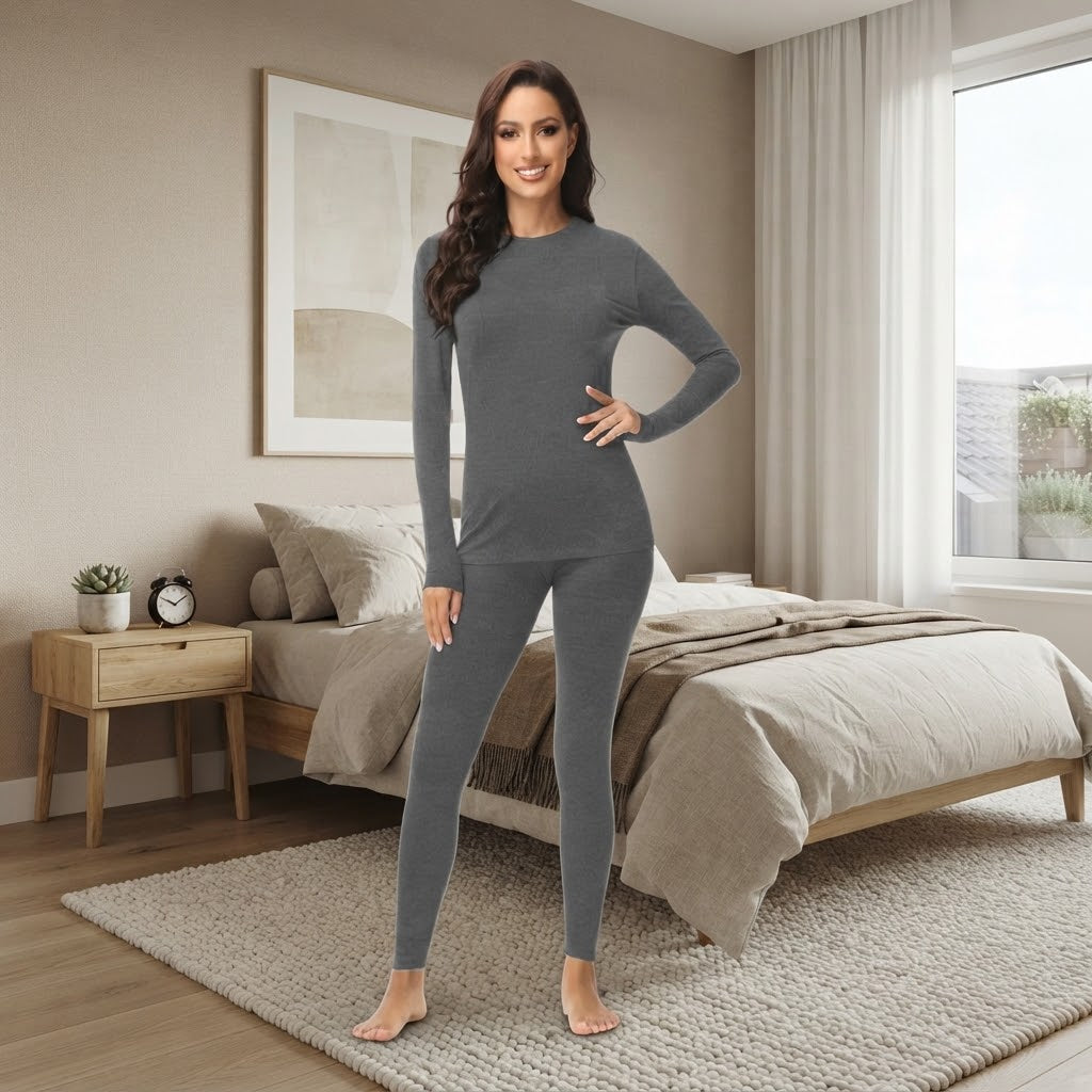 Ensemble thermique WarmBase pour femme avec haut à manches longues et leggings
