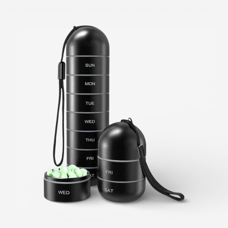 KeyraCase – Organizator portabil pentru 7 zile, cu breloc