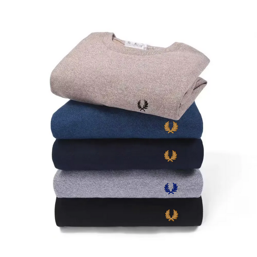 Lukas - Pulover tricotat confortabil cu mâneci lungi și guler rotund