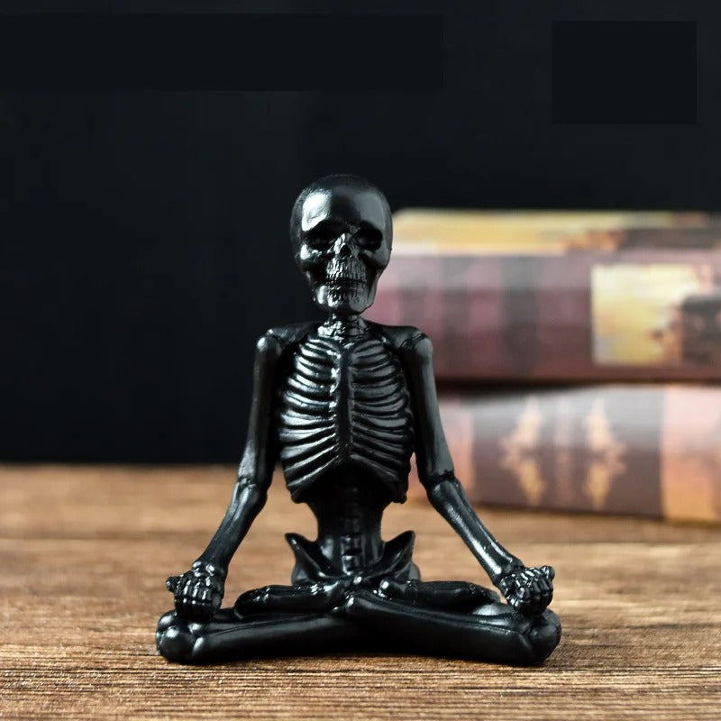 Figurka szkieletu na Halloween, dekoracja z żywicy