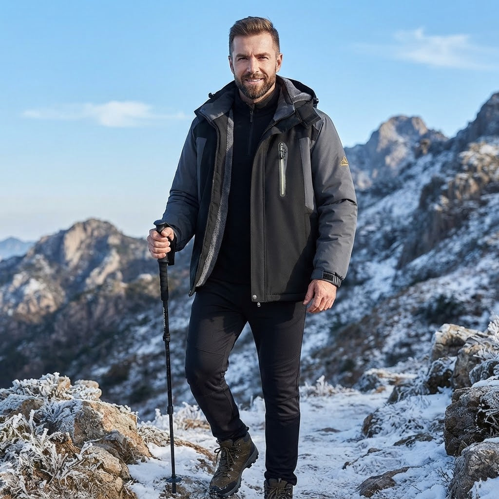 ZipWarm - Men's Winter Coat with Hooded Design
