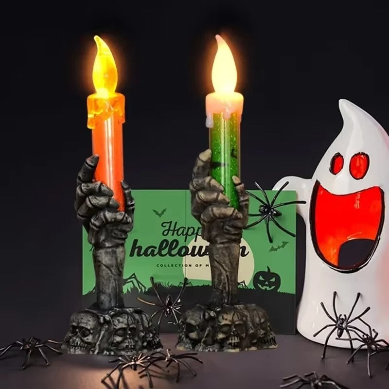 SpookHand – LED świeca szkieletowa w kształcie ducha na dekorację Halloween