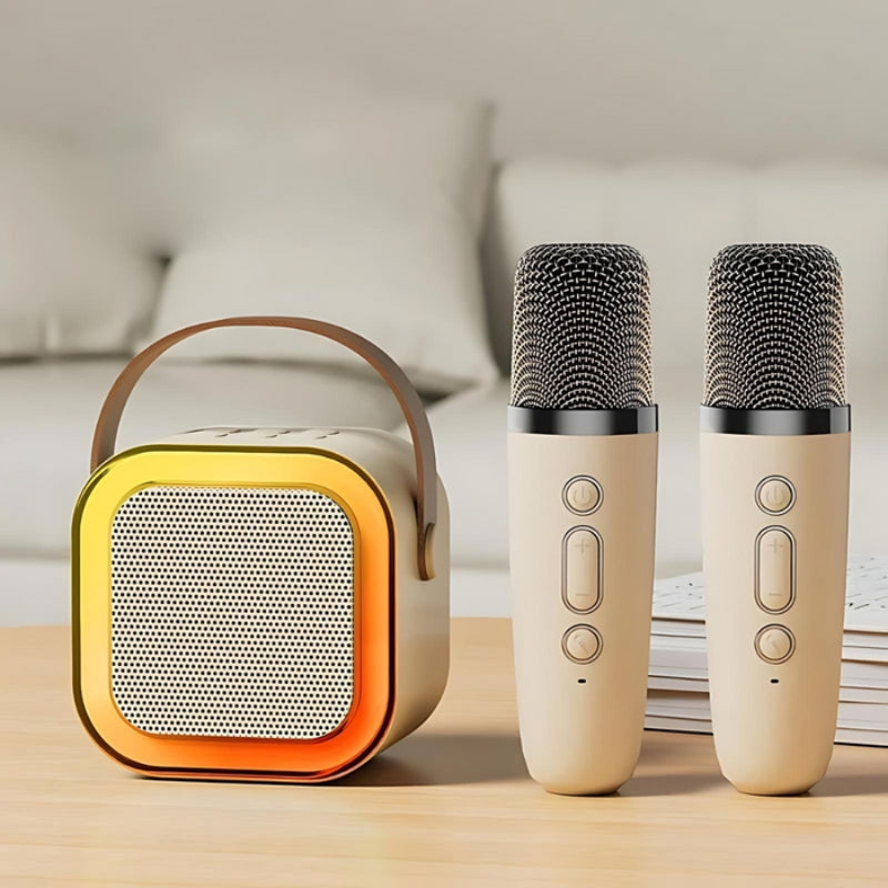 SingWave - Draadloos Mini Karaoke Systeem met Twee Microfoons