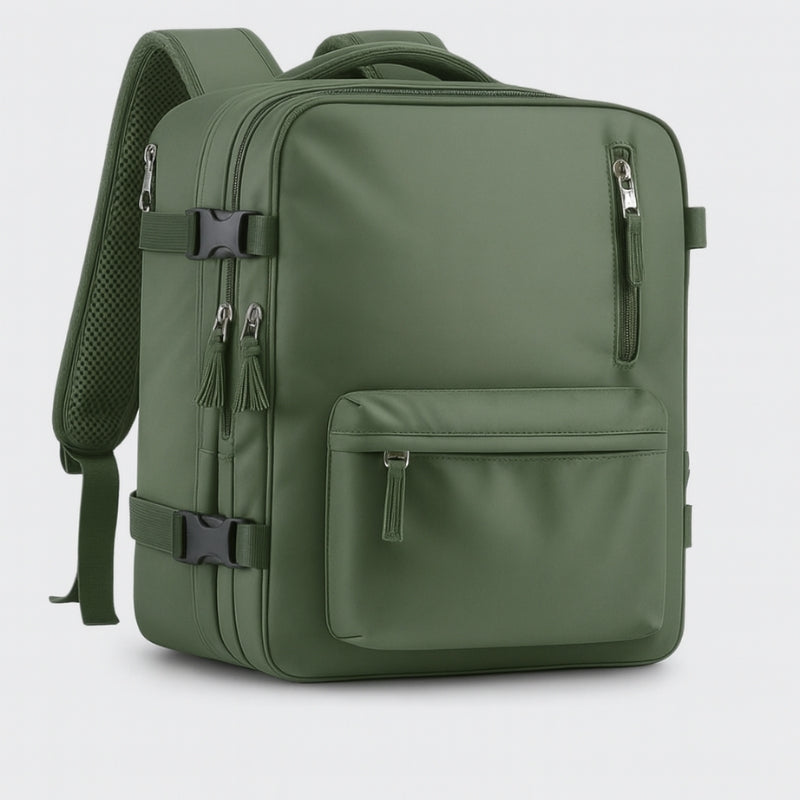 PackEase - Borsa da viaggio con più tasche con cerniera e tracolla regolabile