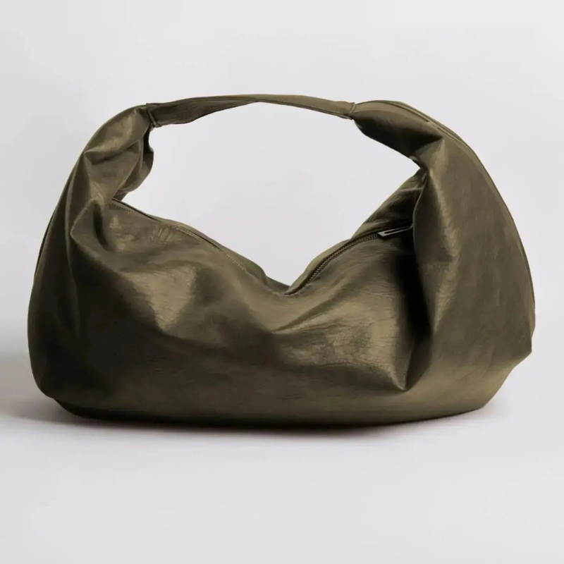Women's Large Capacity Shoulder Bag with Zip Closure