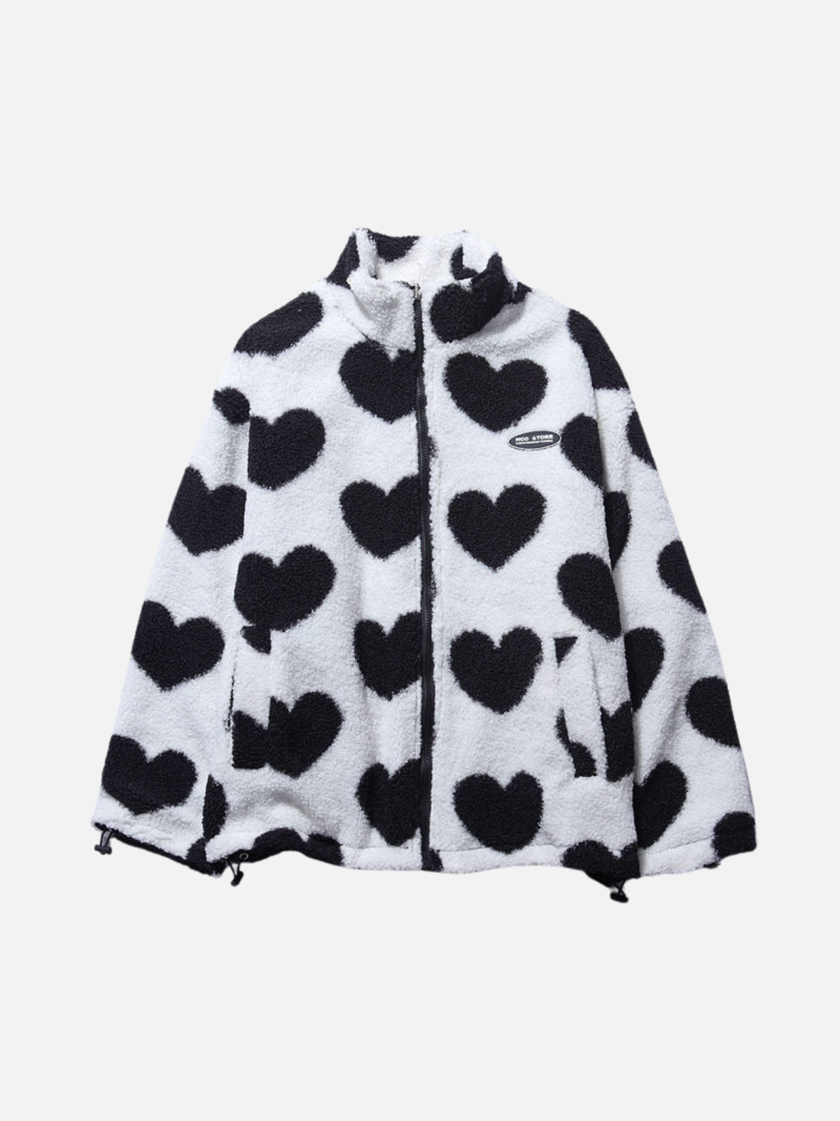Zoe - Veste décontractée réversible à imprimé cœurs
