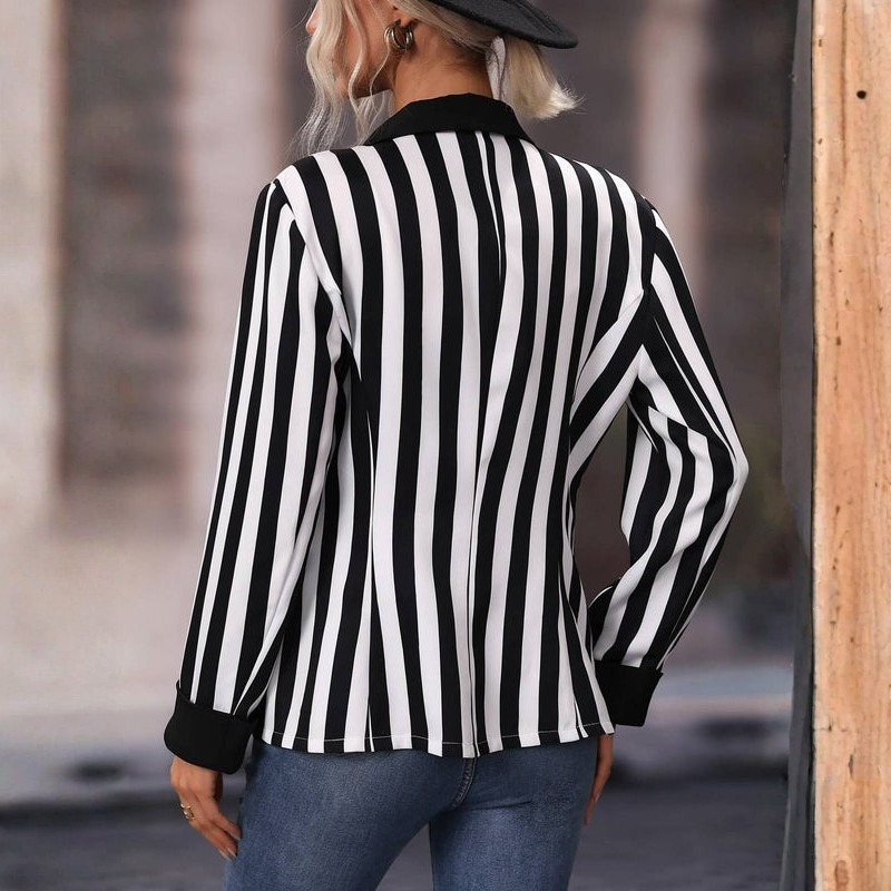 Michaela - Blazer à manches longues avec col cranté