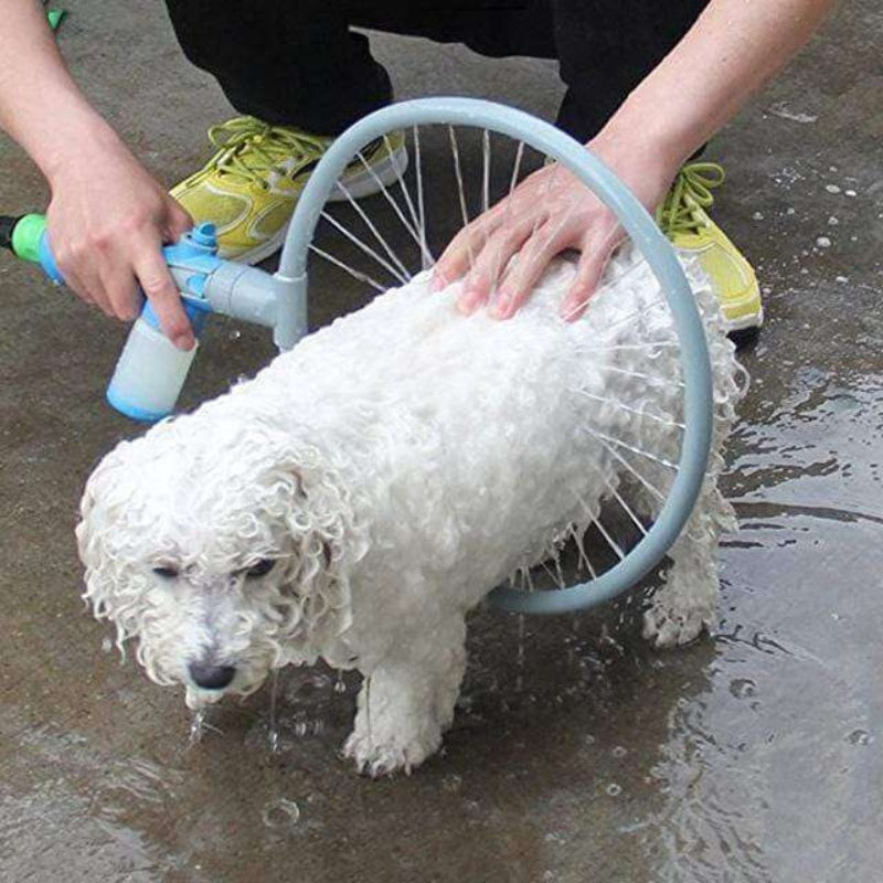 PawRinse - Doccia per animali domestici con spruzzatore rotante e regolazione dell’acqua