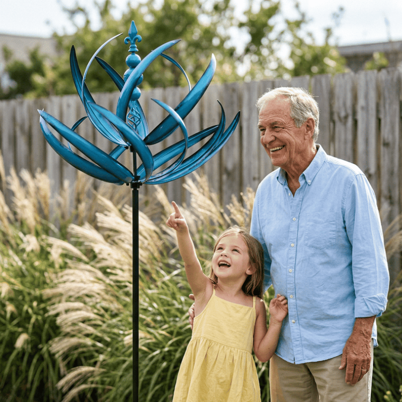 GardenBreeze - Decorative Garden Wind Spinner with Lotus Design